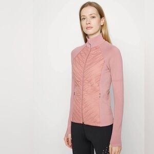 Athleta Flurry Force Pink Quilted Zip-Up Jacket